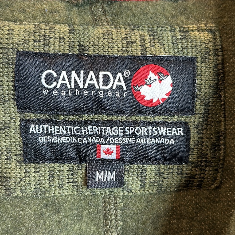 EUC Canada Weather Gear Men's size Medium Green/Black Vest Full Zipper Fleece,M - Picture 6 of 14